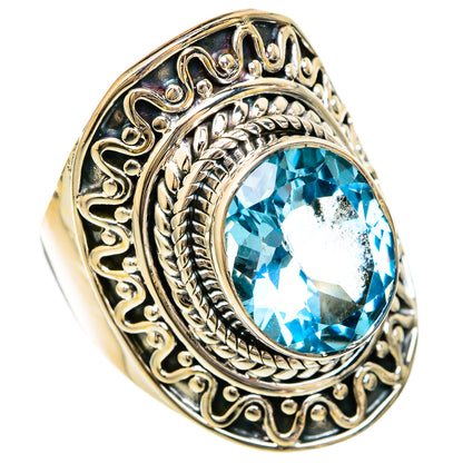 Blue Topaz Rings handcrafted by Ana Silver Co - RING104190 - Photo 2
