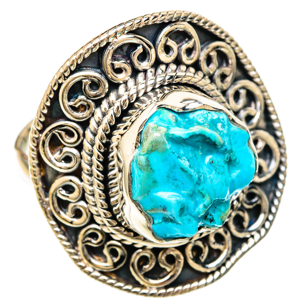 Chrysocolla Rings handcrafted by Ana Silver Co - RING104191 - Photo 2