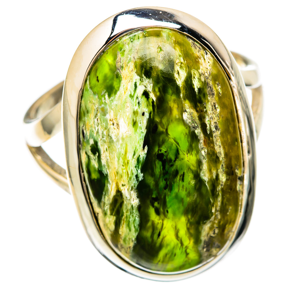 Australian Green Opal Rings handcrafted by Ana Silver Co - RING104193 - Photo 2
