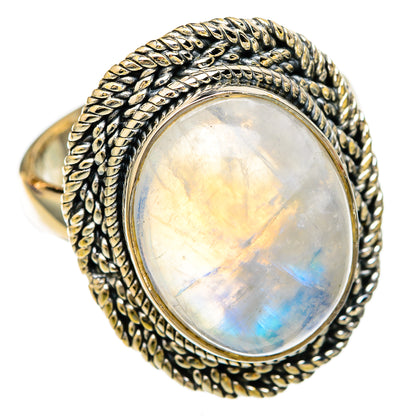 Rainbow Moonstone Rings handcrafted by Ana Silver Co - RING104204 - Photo 2
