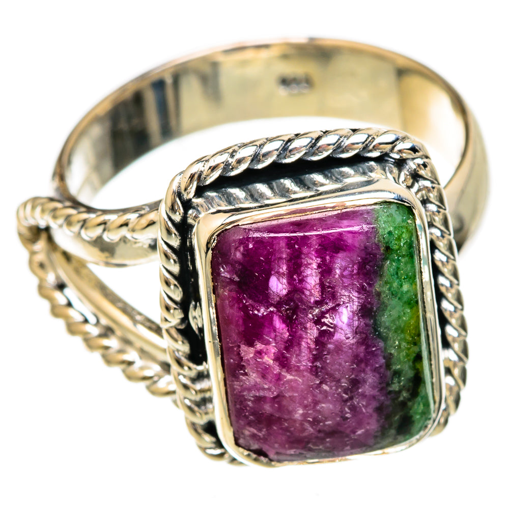 Ruby Zoisite Rings handcrafted by Ana Silver Co - RING104206 - Photo 2