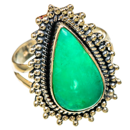 Chrysoprase Rings handcrafted by Ana Silver Co - RING104214 - Photo 2