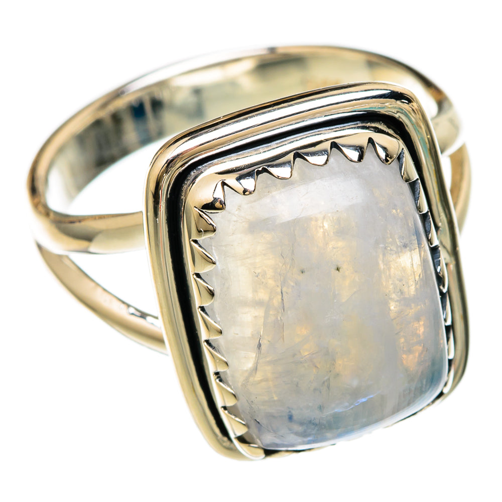 Rainbow Moonstone Rings handcrafted by Ana Silver Co - RING104226 - Photo 2