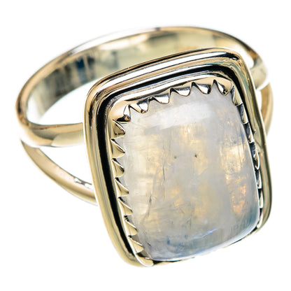 Rainbow Moonstone Rings handcrafted by Ana Silver Co - RING104226 - Photo 2