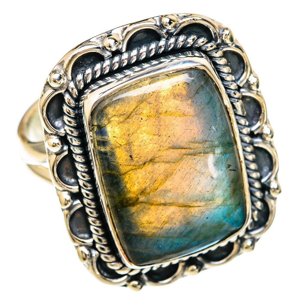 Labradorite Rings handcrafted by Ana Silver Co - RING104230 - Photo 2