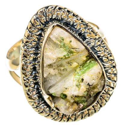 Green Tourmaline In Quartz Rings handcrafted by Ana Silver Co - RING104234 - Photo 2