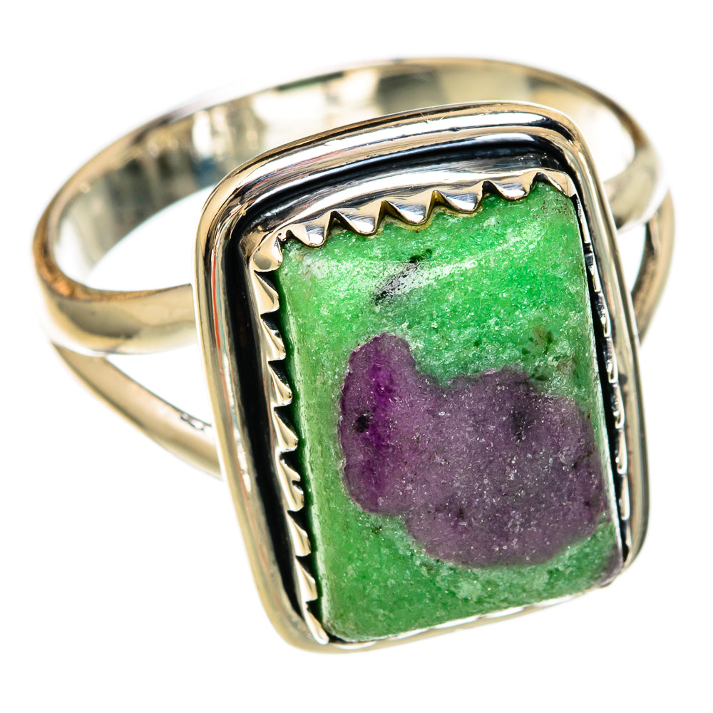 Ruby Zoisite Rings handcrafted by Ana Silver Co - RING104235 - Photo 2