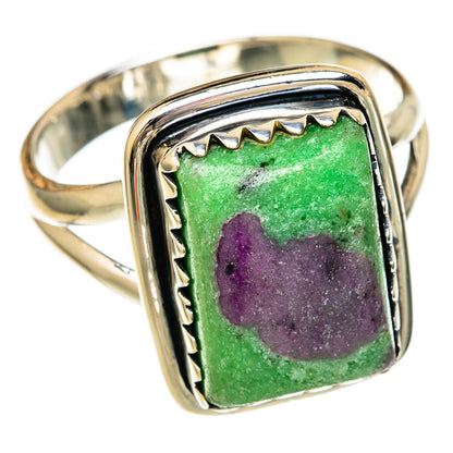 Ruby Zoisite Rings handcrafted by Ana Silver Co - RING104235 - Photo 2