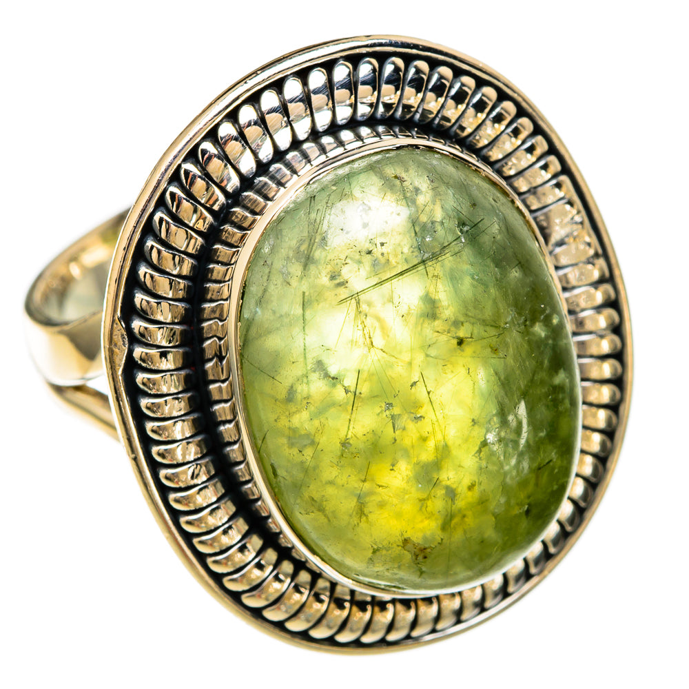 Prehnite Rings handcrafted by Ana Silver Co - RING104236 - Photo 2