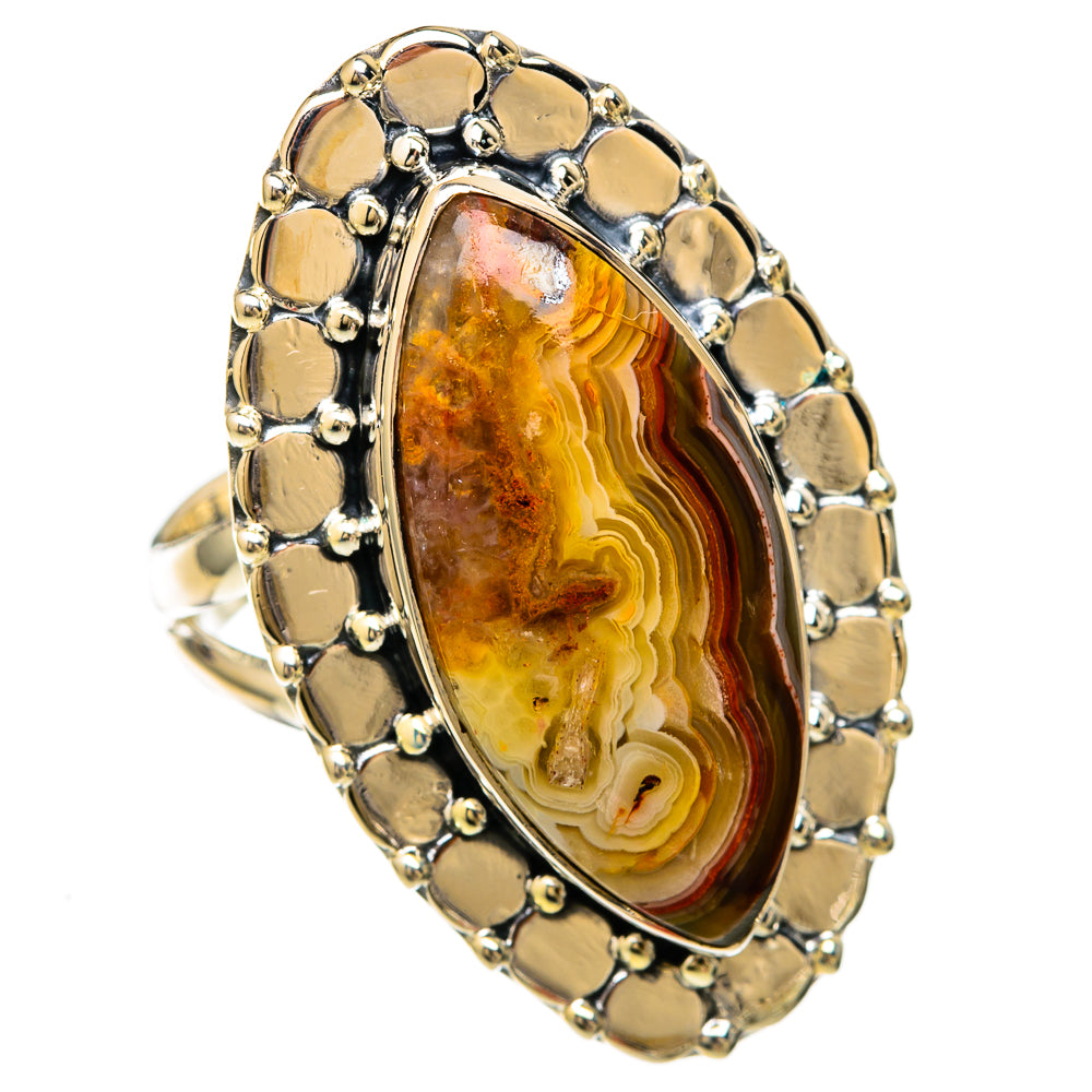 Laguna Lace Agate Rings handcrafted by Ana Silver Co - RING104240 - Photo 2