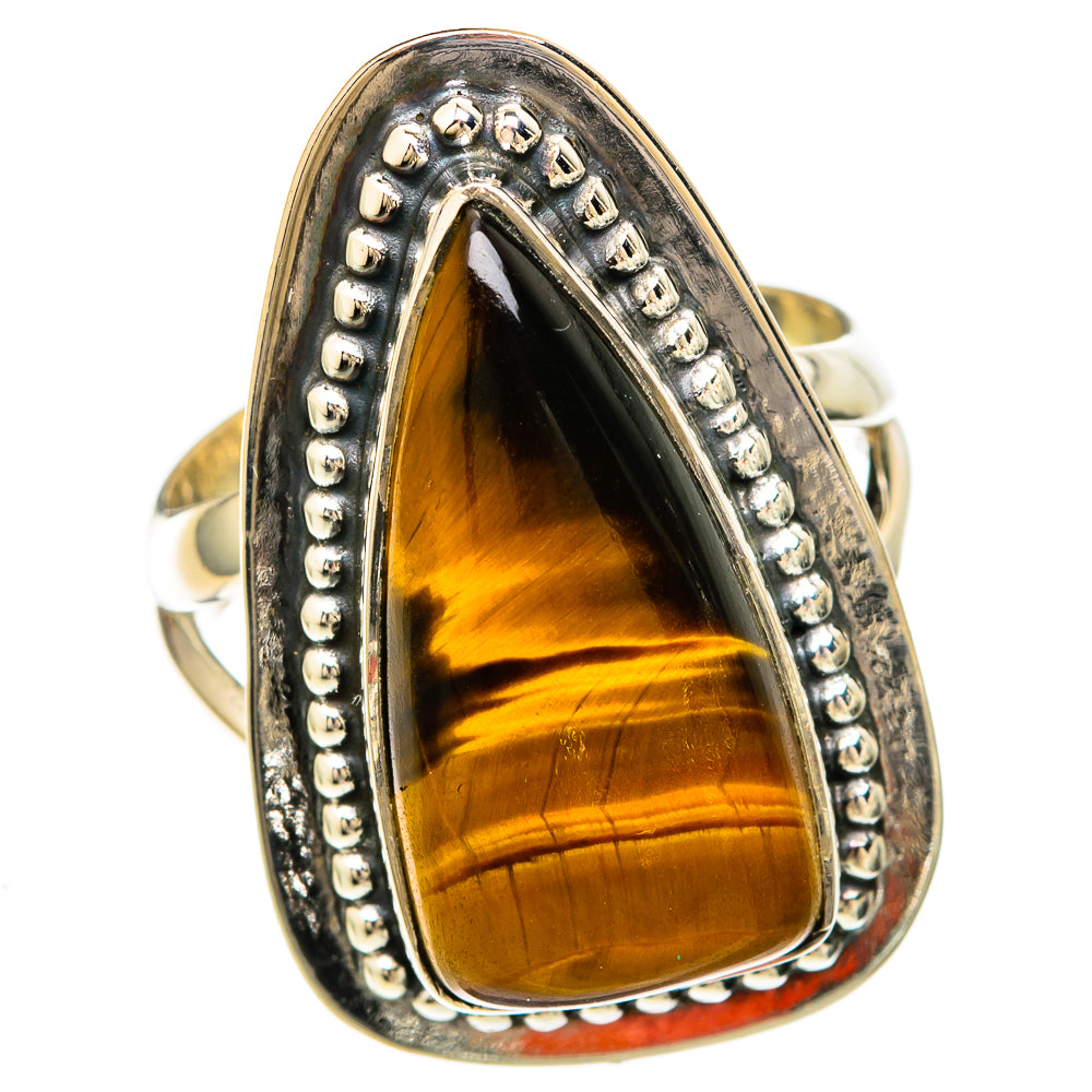 Tiger Eye Rings handcrafted by Ana Silver Co - RING104241 - Photo 2