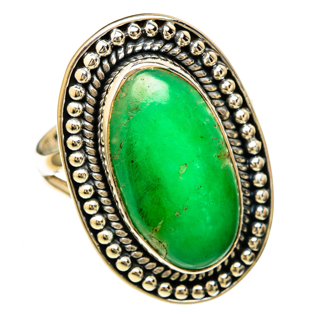 Chrysoprase Rings handcrafted by Ana Silver Co - RING104264 - Photo 2