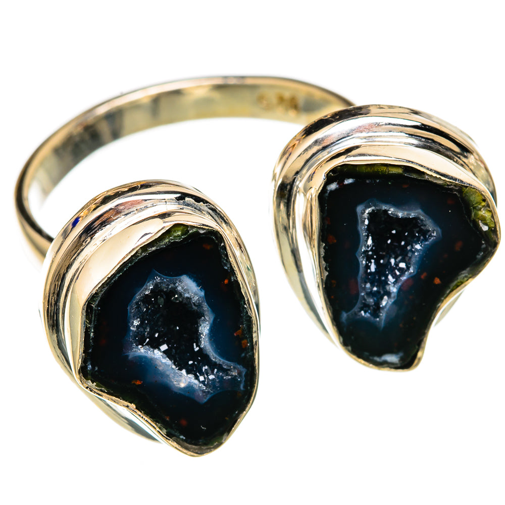 Coconut Geode Druzy Rings handcrafted by Ana Silver Co - RING104275 - Photo 2