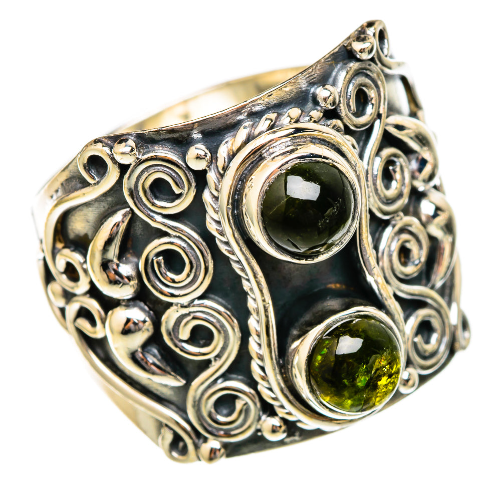 Green Tourmaline Rings handcrafted by Ana Silver Co - RING104322 - Photo 2