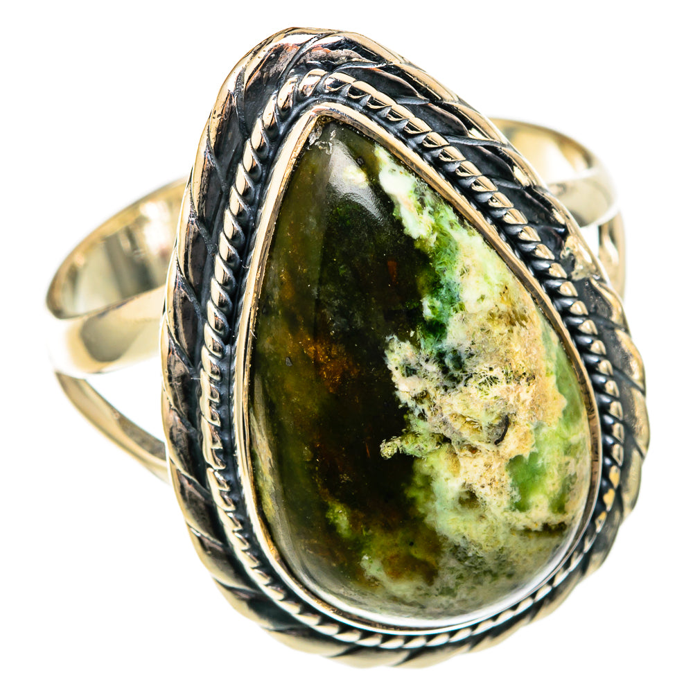Australian Green Opal Rings handcrafted by Ana Silver Co - RING104339 - Photo 2