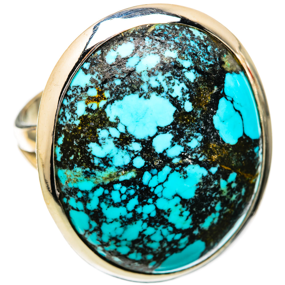 Tibetan Turquoise Rings handcrafted by Ana Silver Co - RING104346 - Photo 2