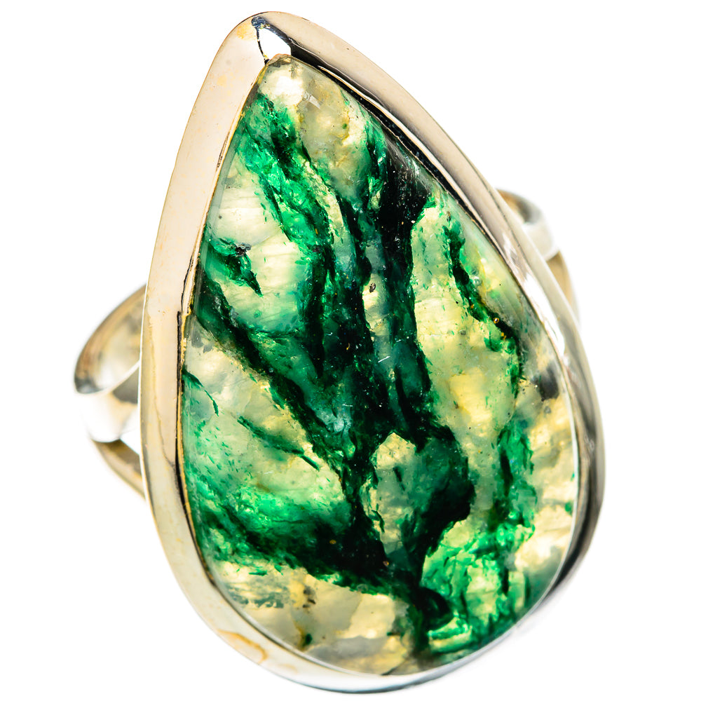 Green Agate Rings handcrafted by Ana Silver Co - RING104354 - Photo 2