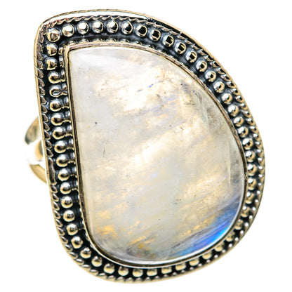 Rainbow Moonstone Rings handcrafted by Ana Silver Co - RING104370 - Photo 2