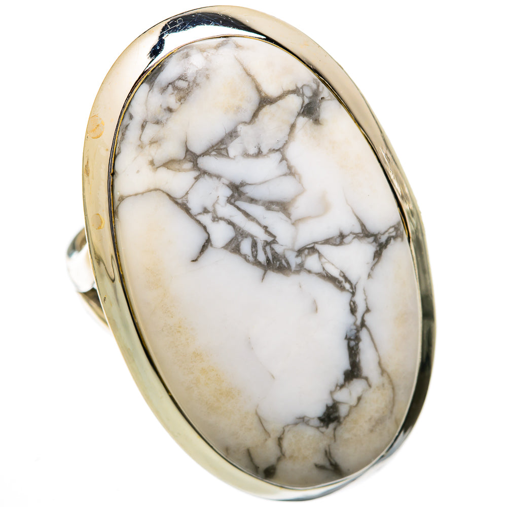 Howlite Rings handcrafted by Ana Silver Co - RING104371 - Photo 2