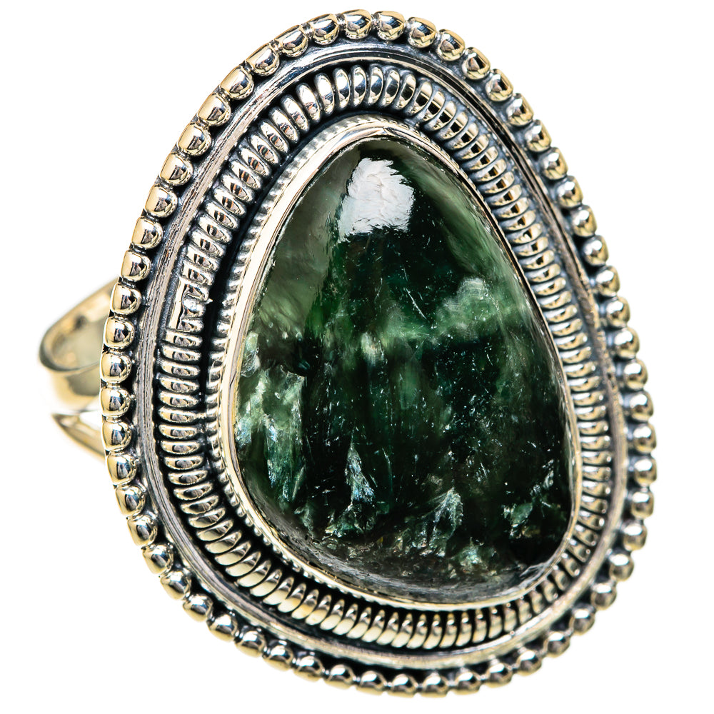 Seraphinite Rings handcrafted by Ana Silver Co - RING104384 - Photo 2