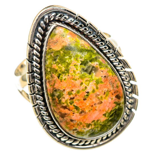 Unakite Rings handcrafted by Ana Silver Co - RING104389 - Photo 2