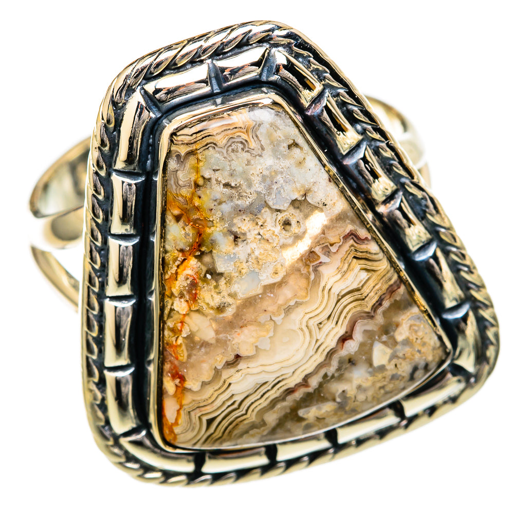 Laguna Lace Agate Rings handcrafted by Ana Silver Co - RING104394 - Photo 2