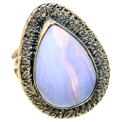 Blue Lace Agate Rings handcrafted by Ana Silver Co - RING104413 - Photo 2