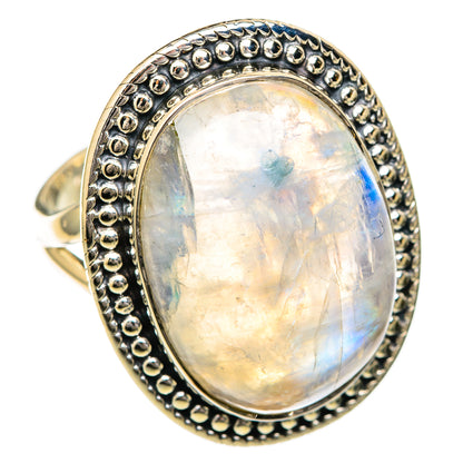 Rainbow Moonstone Rings handcrafted by Ana Silver Co - RING104416 - Photo 2