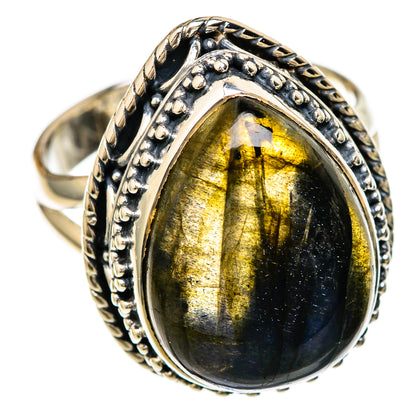 Labradorite Rings handcrafted by Ana Silver Co - RING104418 - Photo 2