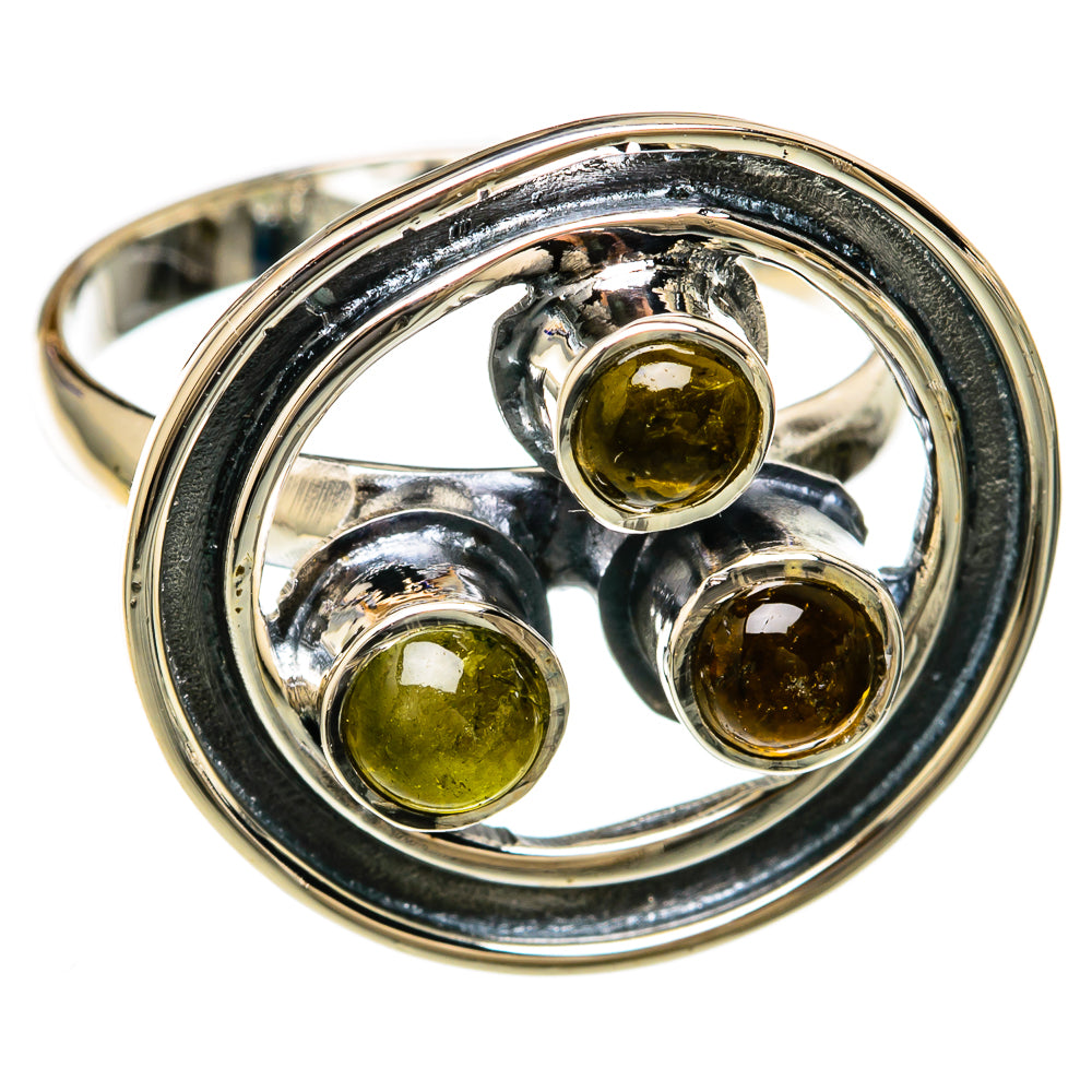 Green Tourmaline Rings handcrafted by Ana Silver Co - RING104420 - Photo 2