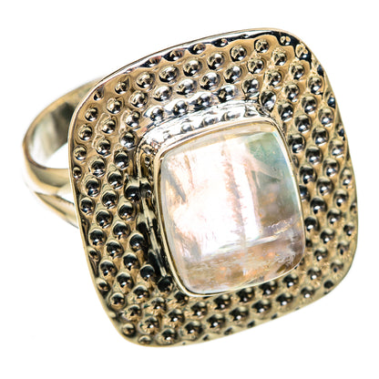 Rainbow Moonstone Rings handcrafted by Ana Silver Co - RING104435 - Photo 2