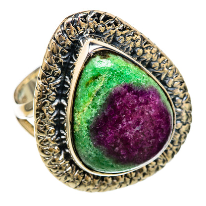 Ruby Zoisite Rings handcrafted by Ana Silver Co - RING104436 - Photo 2