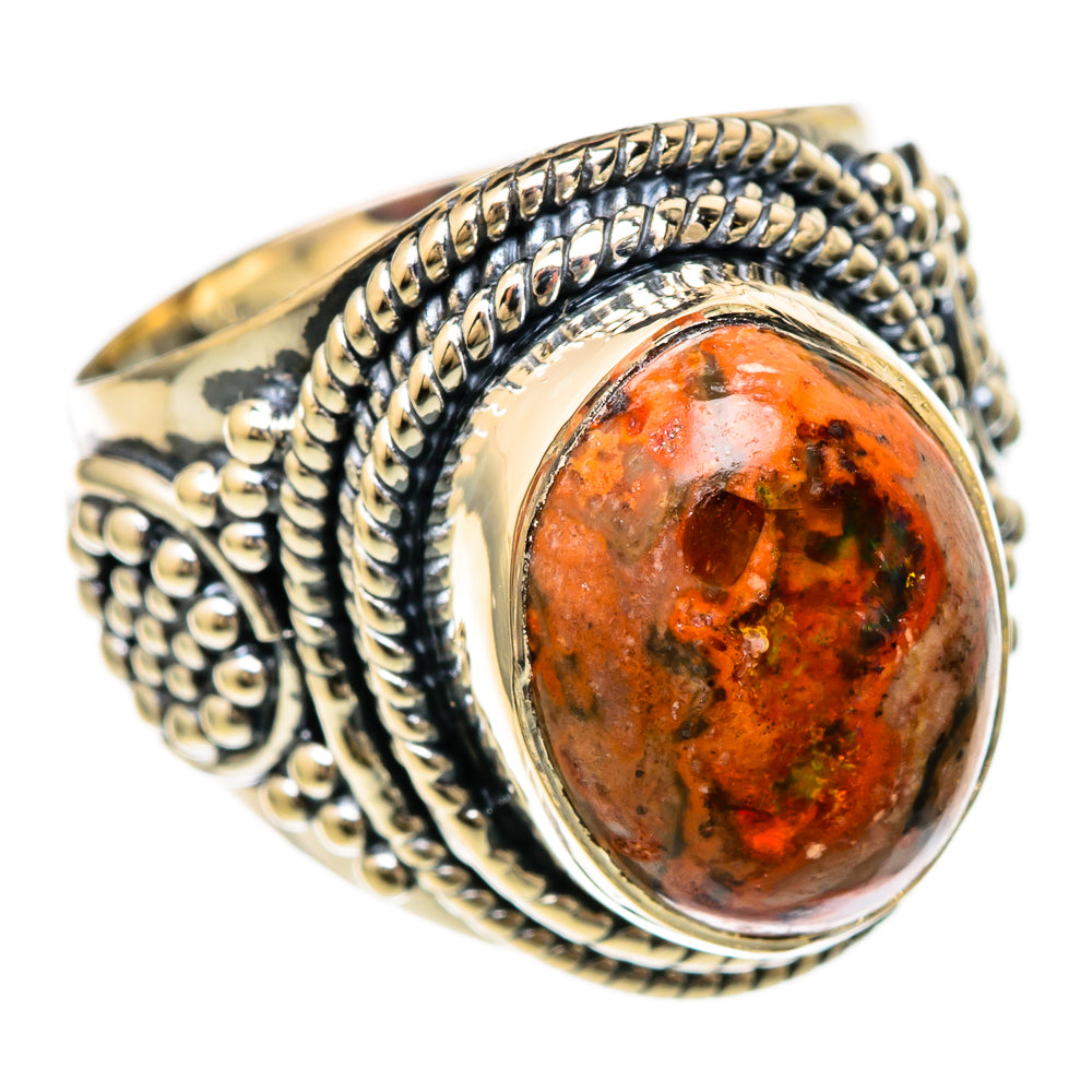Mexican Fire Opal Rings handcrafted by Ana Silver Co - RING104438 - Photo 2