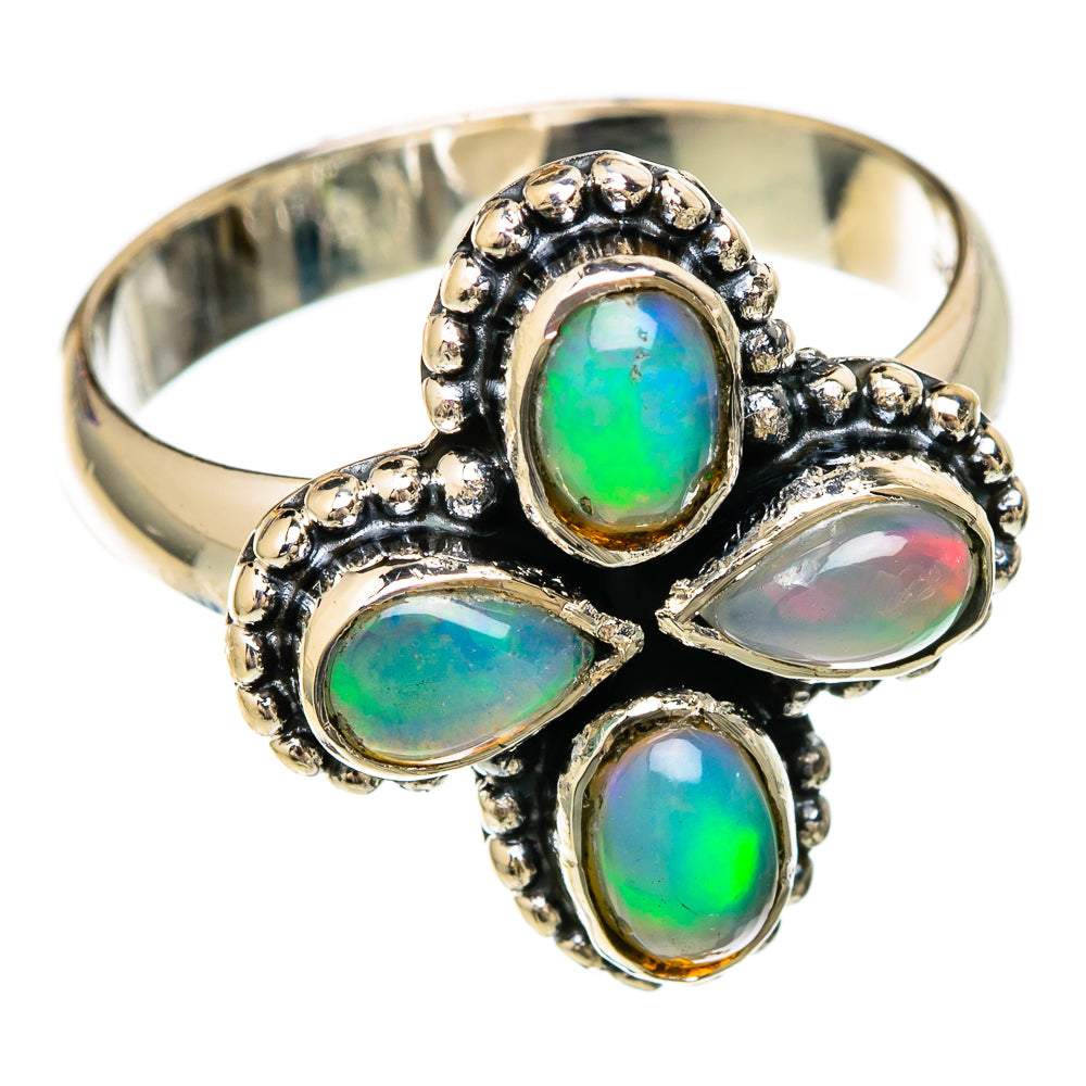 Ethiopian Opal Rings handcrafted by Ana Silver Co - RING104461 - Photo 2