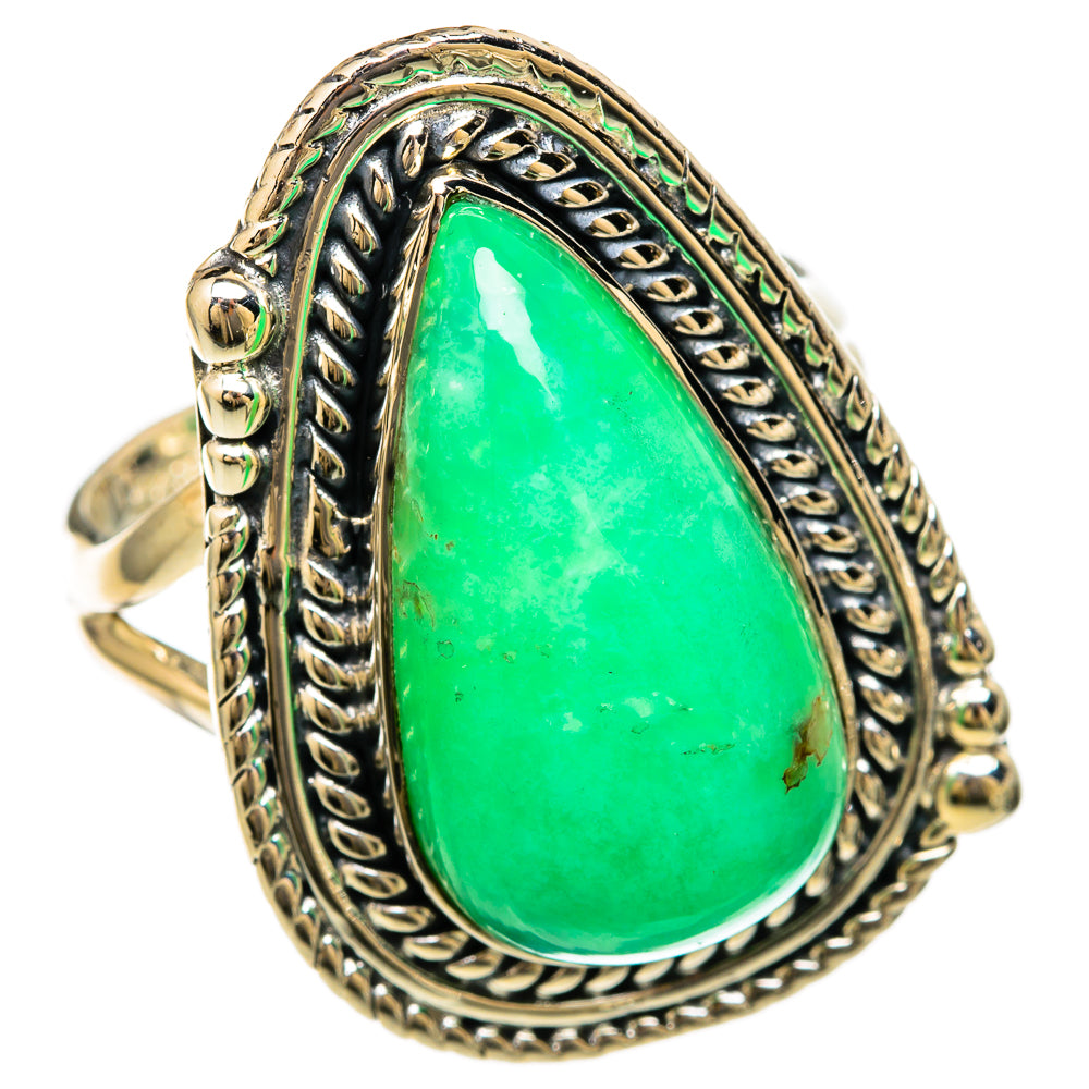 Chrysoprase Rings handcrafted by Ana Silver Co - RING104470 - Photo 2