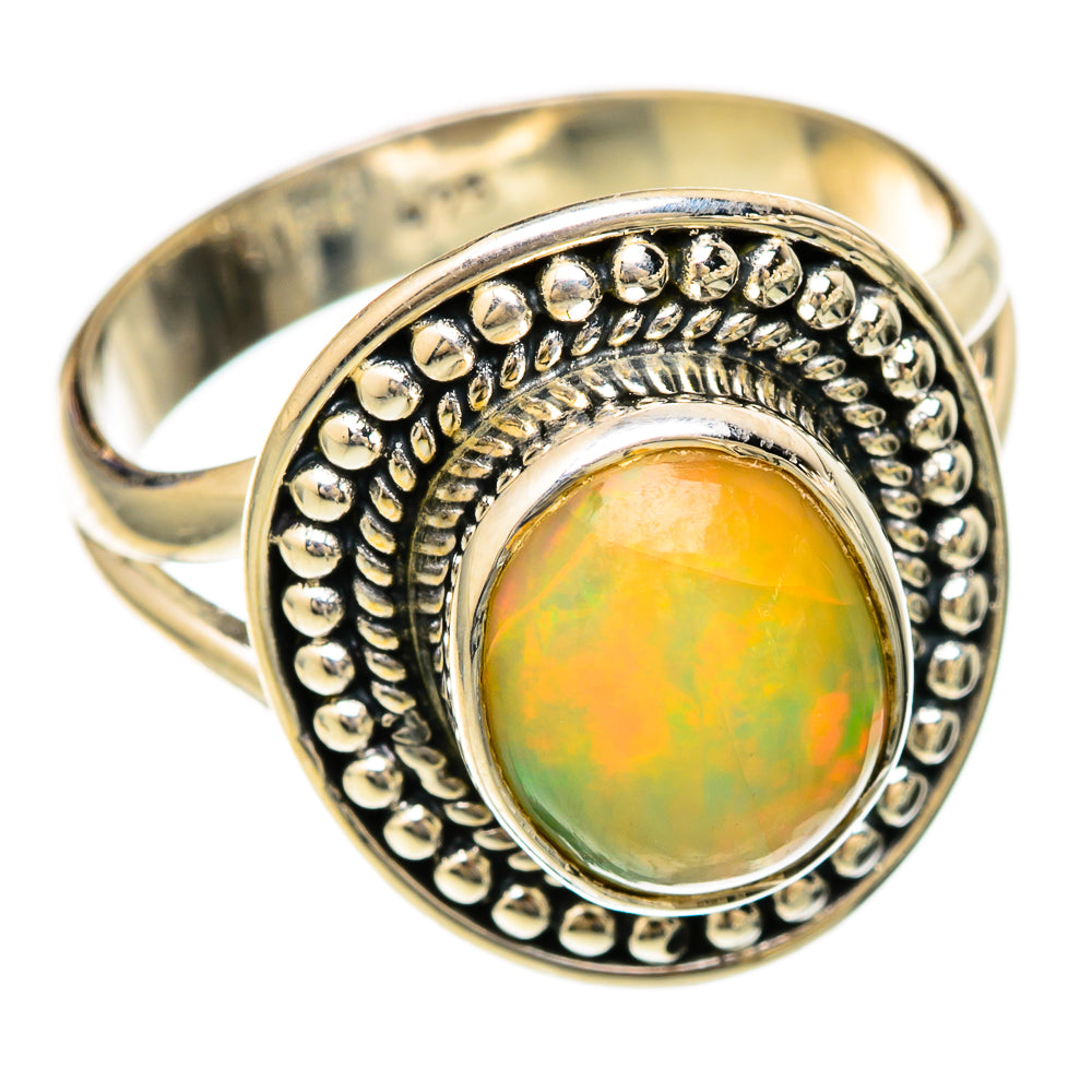Ethiopian Opal Rings handcrafted by Ana Silver Co - RING104483 - Photo 2