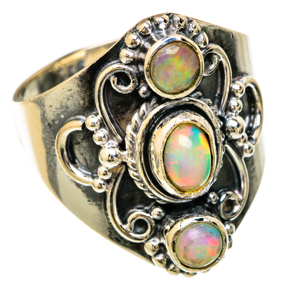 Ethiopian Opal Rings handcrafted by Ana Silver Co - RING104484 - Photo 2
