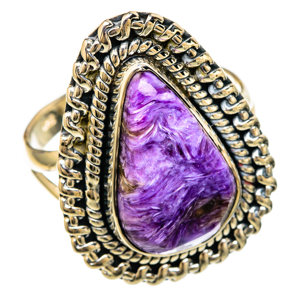 Charoite Rings handcrafted by Ana Silver Co - RING104497 - Photo 2
