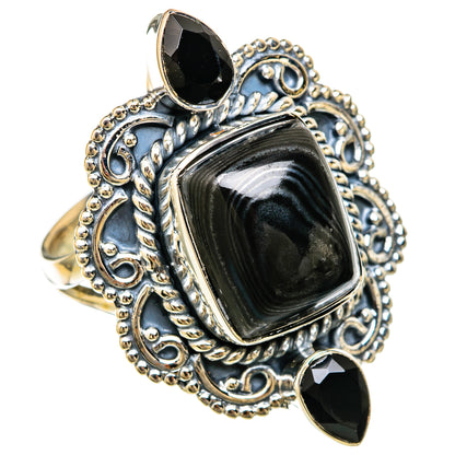 Psilomelane Rings handcrafted by Ana Silver Co - RING104499 - Photo 2