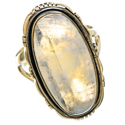 Rainbow Moonstone Rings handcrafted by Ana Silver Co - RING104501 - Photo 2