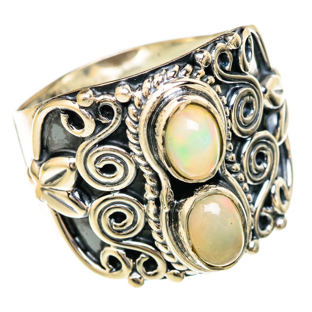 Ethiopian Opal Rings handcrafted by Ana Silver Co - RING104502 - Photo 2