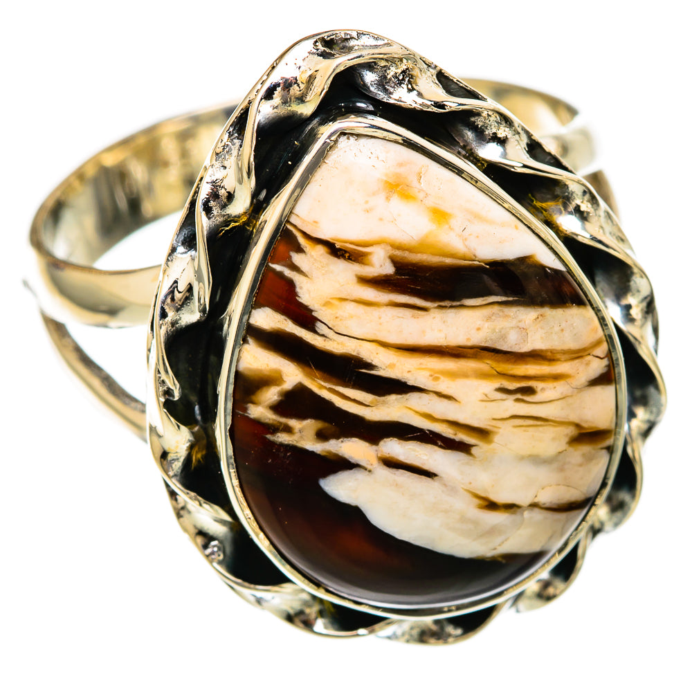 Peanut Wood Jasper Rings handcrafted by Ana Silver Co - RING104514 - Photo 2