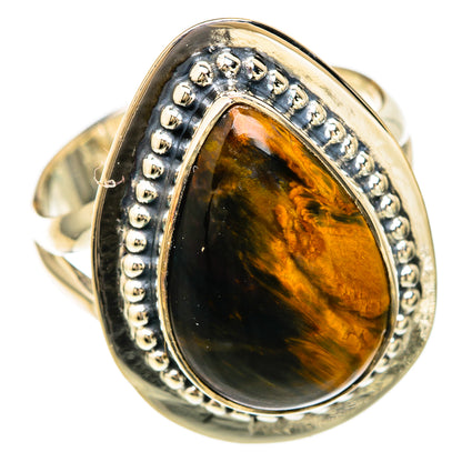 Golden Pietersite Rings handcrafted by Ana Silver Co - RING104518 - Photo 2