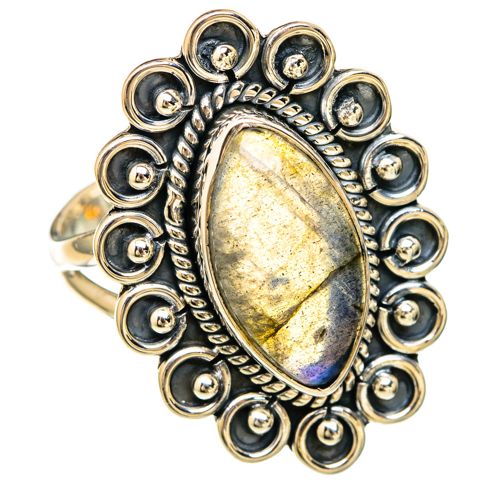 Labradorite Rings handcrafted by Ana Silver Co - RING104525 - Photo 2