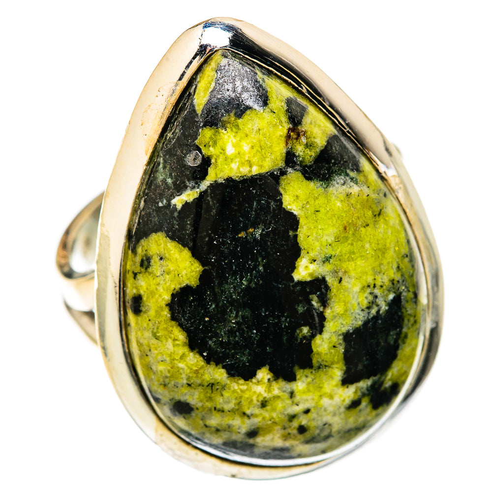 Serpentine Stone Rings handcrafted by Ana Silver Co - RING104557 - Photo 2