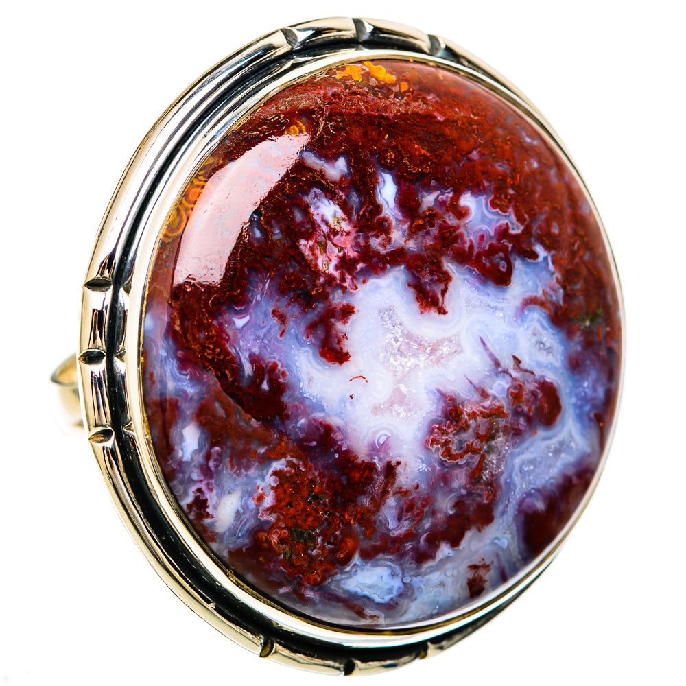 Plume Agate Rings handcrafted by Ana Silver Co - RING104558 - Photo 2
