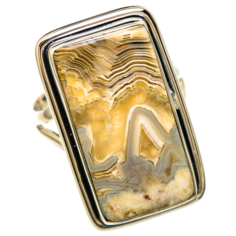 Laguna Lace Agate Rings handcrafted by Ana Silver Co - RING104564 - Photo 2