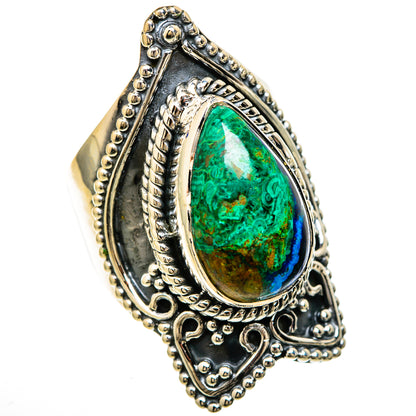 Azurite Malachite Rings handcrafted by Ana Silver Co - RING104584 - Photo 2