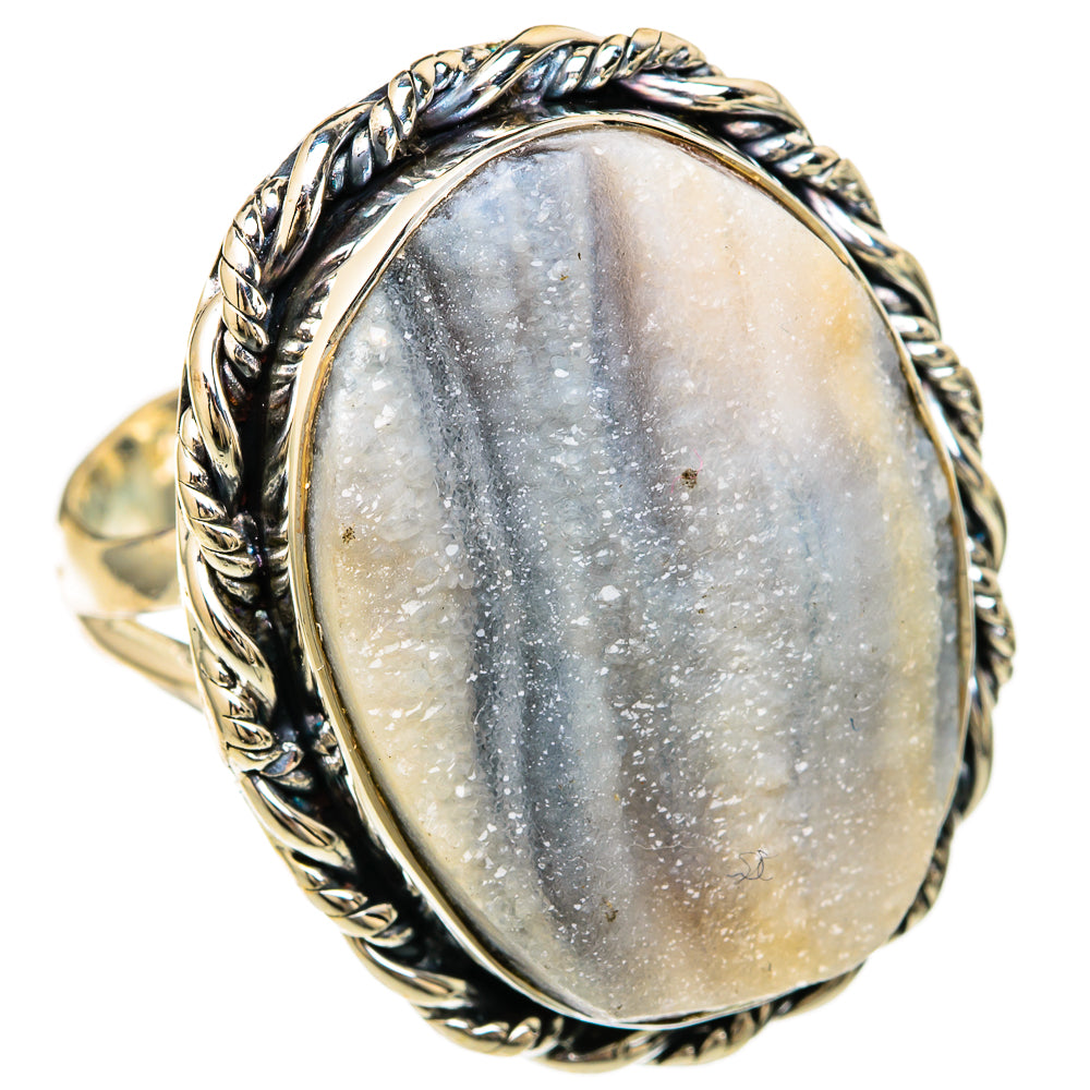 Desert Druzy Rings handcrafted by Ana Silver Co - RING104588 - Photo 2