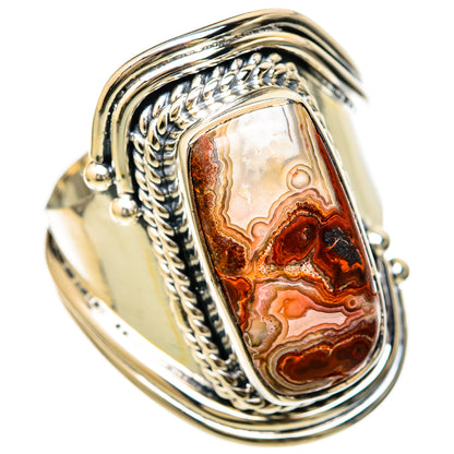 Crazy Lace Agate Rings handcrafted by Ana Silver Co - RING104599 - Photo 2